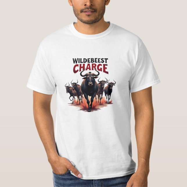 Wildebeest Älskare Gift Idea T Shirt (Framsida)