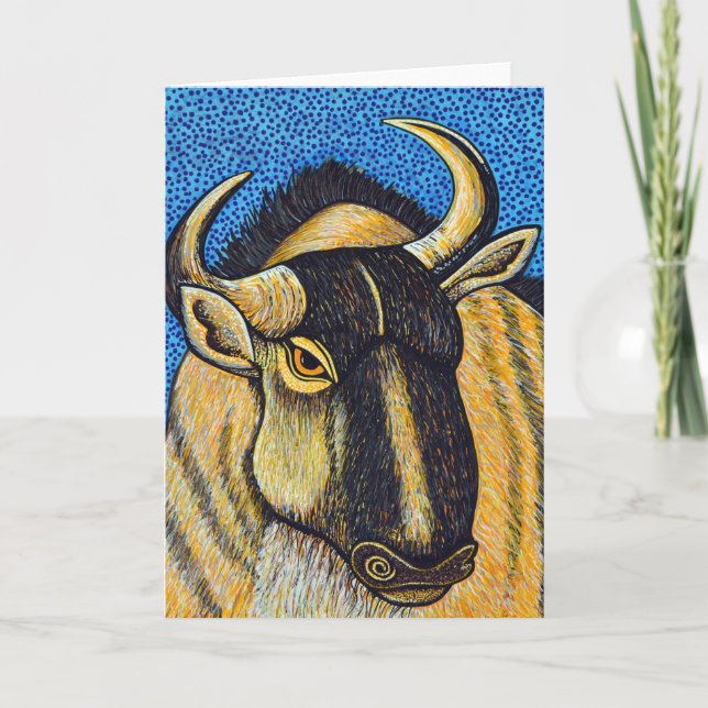 Wildebeest-hälsningskort Kort (Framsida)