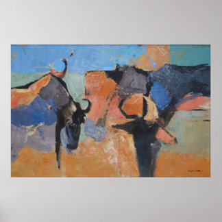 Wildebeest - Konsthyrning Poster