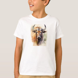 Wildebeest Watercolor T Shirt