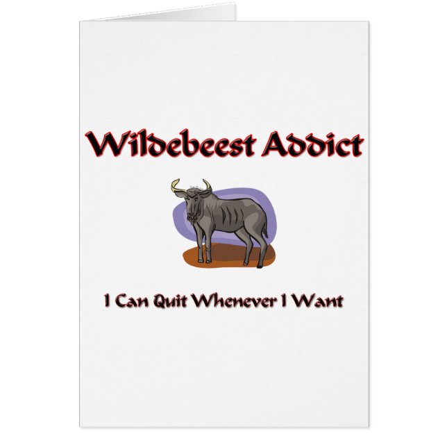 Wildebeestknarkare Hälsningskort (Framsidan)