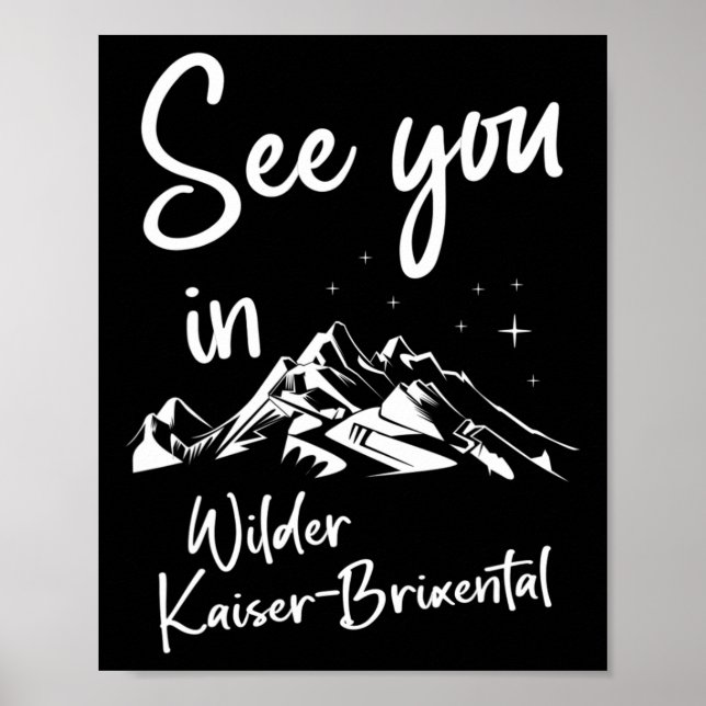 Wilder Kaiser-brixental Tyrol Austria Vacation Ski Poster (Framsidan)