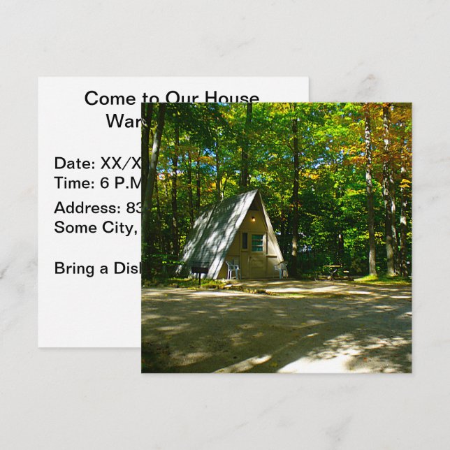 Wilderness A-Ram Camping på Campground Inbjudningar (Fram/baksida)