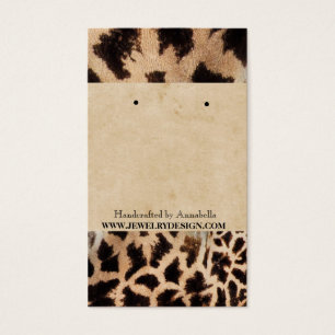 Wilderness African Stil Earring Holder Jewelry Visitkort