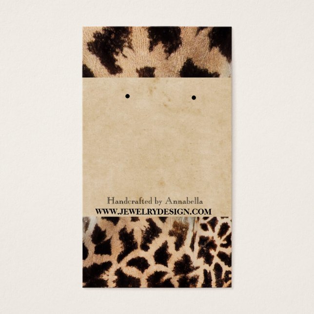 Wilderness African Stil Earring Holder Jewelry Visitkort (Framsidan)