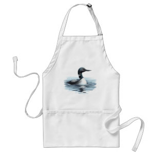 Wilderness Art Common Loon Bird Apron Förkläde