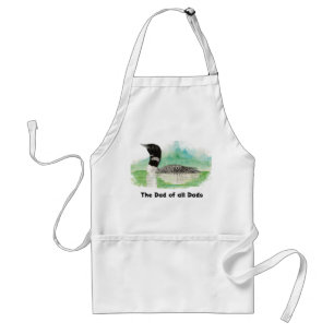 Wilderness Art Common Loon Bird Pappa i hela Pappo Förkläde