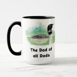 Wilderness Art Common Loon Bird Pappa i hela Pappo Mugg