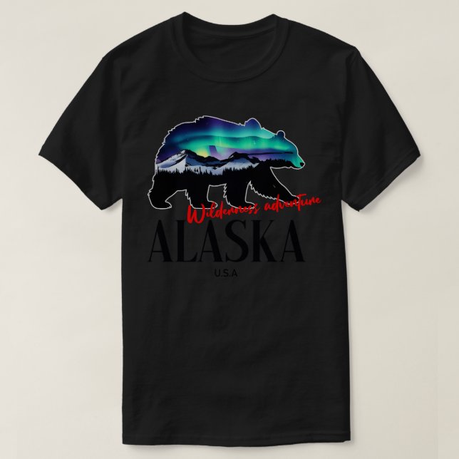 Wilderness äventyr Alaska USA TShirt 2 T Shirt (Design framsida)