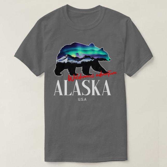 Wilderness äventyr Alaska USA TShirt T Shirt (Design framsida)