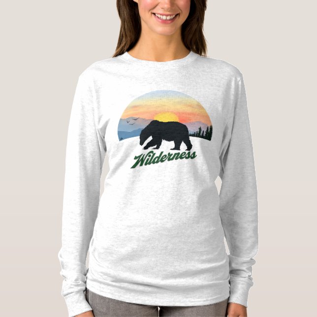 Wilderness Bear i Alaska Sunset T Shirt (Framsida)