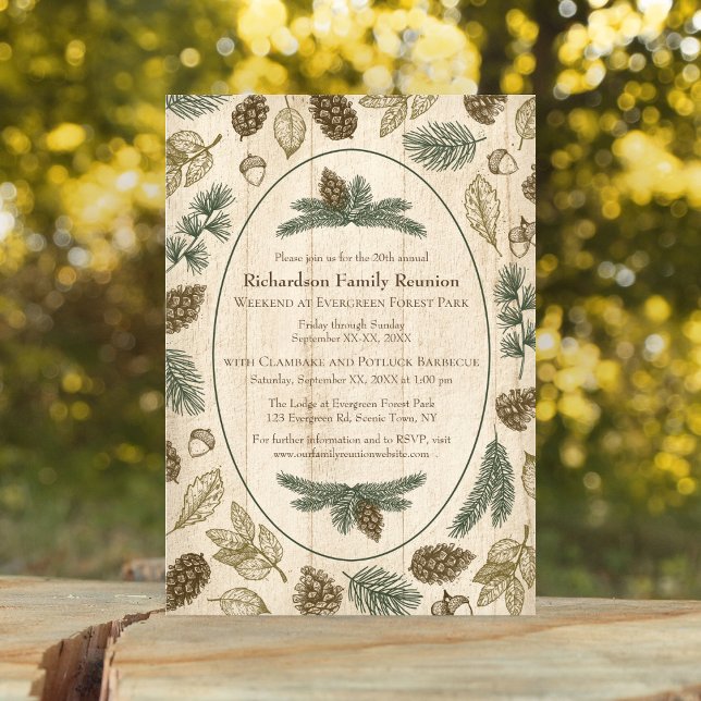 Wilderness Camping Family Reunion Jamboree BBQ Inbjudningar (Skapare uppladdad)