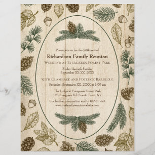 Wilderness Camping Family Reunion Jamboree BBQ Reklamblad