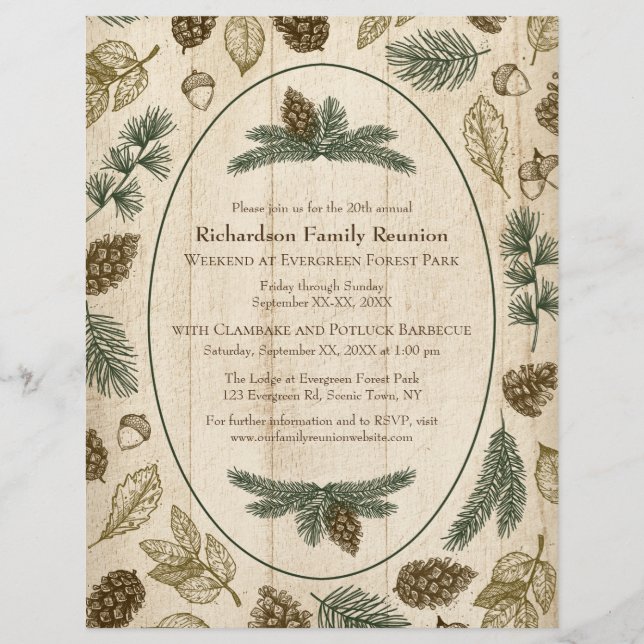 Wilderness Camping Family Reunion Jamboree BBQ Reklamblad (Framsidan)