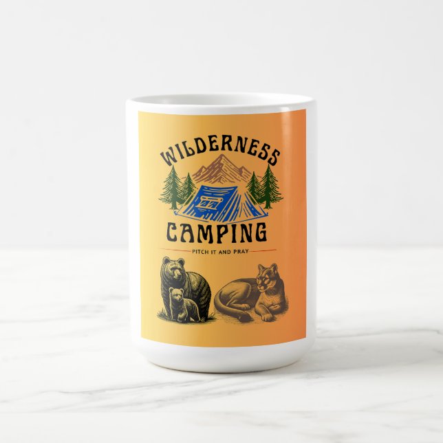 Wilderness Camping - Pitch it and Pray Kaffemugg (Center)