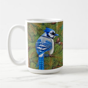 Wilderness Evergreen Blue Jay Kaffemugg
