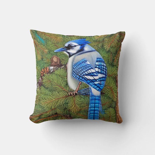 Wilderness Evergreen Blue Jay Kudde (Framsida)