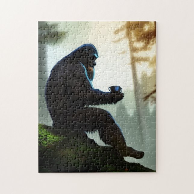 Wilderness Forest Bigfoot-morgonkafé Pussel (Vertikal)