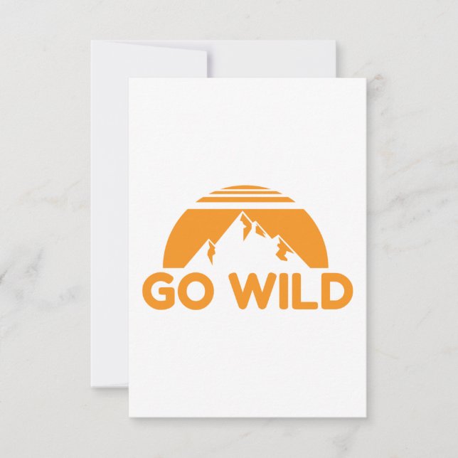 Wilderness Go Vild Mountain Nature Gift Idea Spara Datumet (Framsida)
