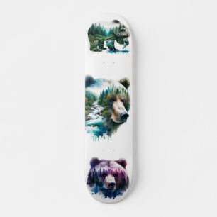 Wilderness Grizzly Bears Mini Skateboard Bräda 18,5 Cm