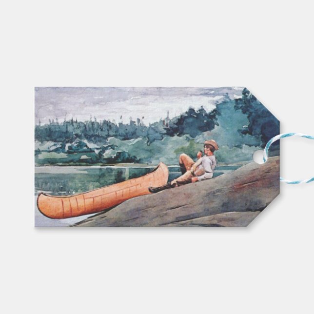 Wilderness Guide (av Winslow Homer) Presentetikett (Framsidan (Horisontell))