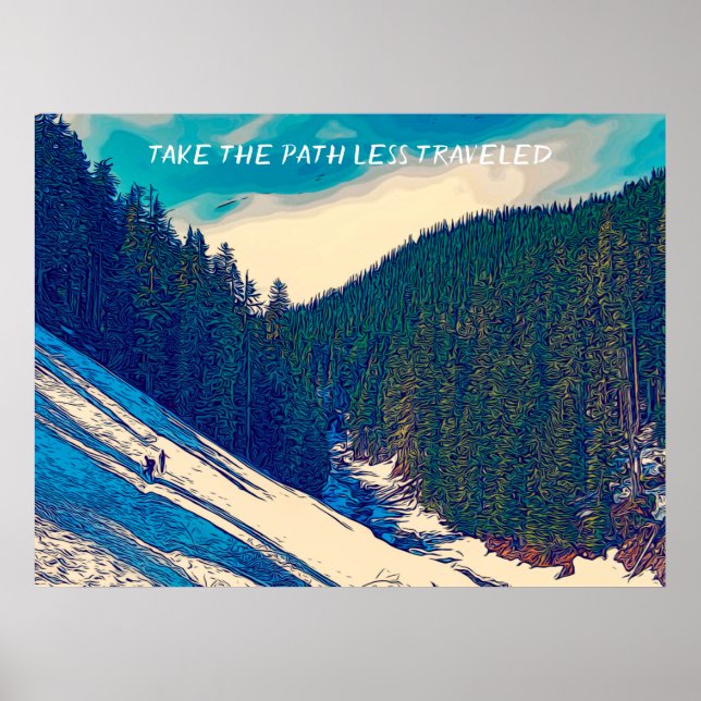 Wilderness Hiking Mountain Anpassningsbar Sstickan Poster (Framsidan)