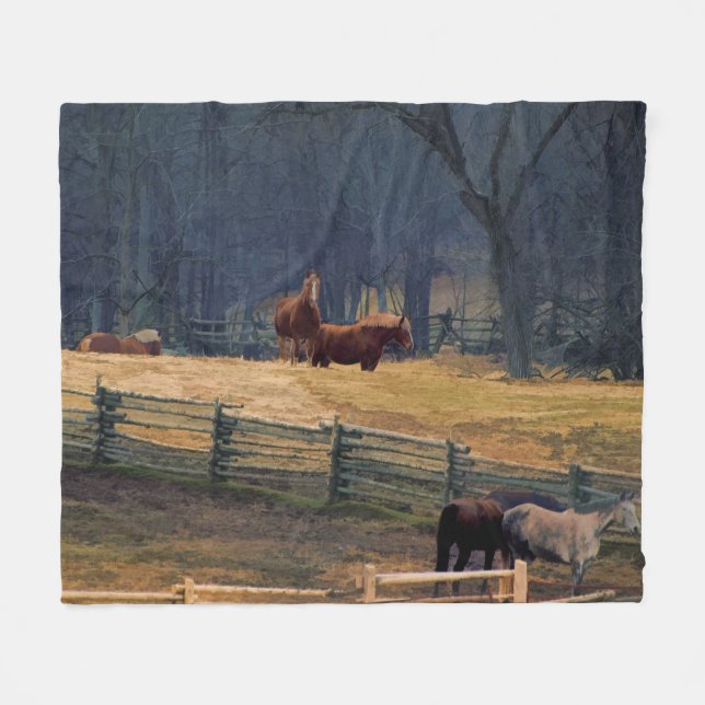 Wilderness Horse Ranch Fleecefilt (Framsidan (Horisontell))