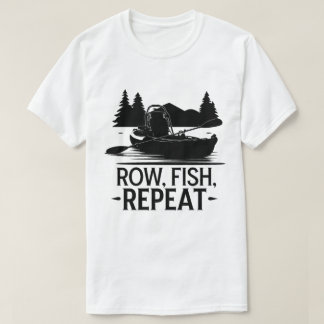 Wilderness Kayak Rwing and Fishing Äventyr T Shirt