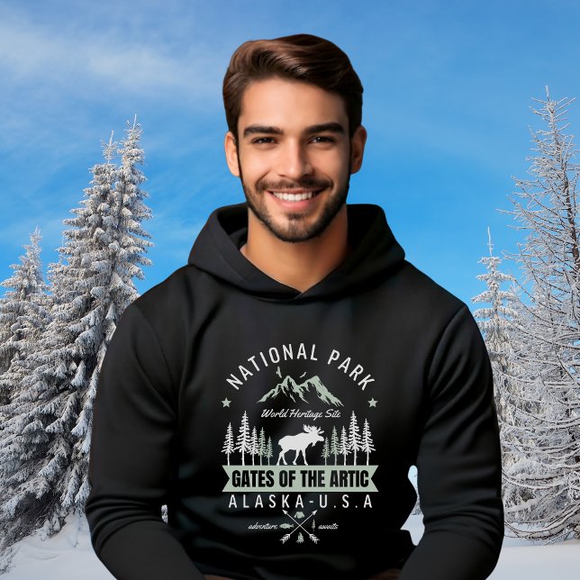 Wilderness Moose – Gates of the Arctic Alaska Hoodie (Skapare uppladdad)