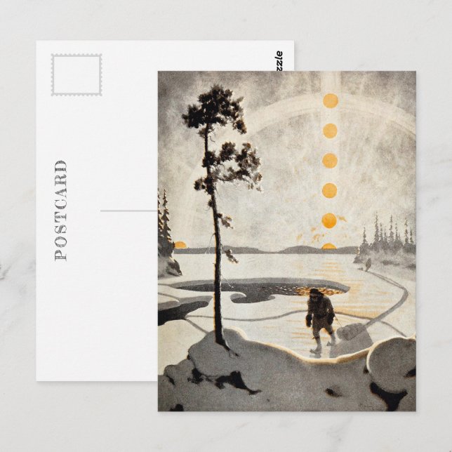 Wilderness postmän | Arthur Heming | Vykort (Fram/baksida)