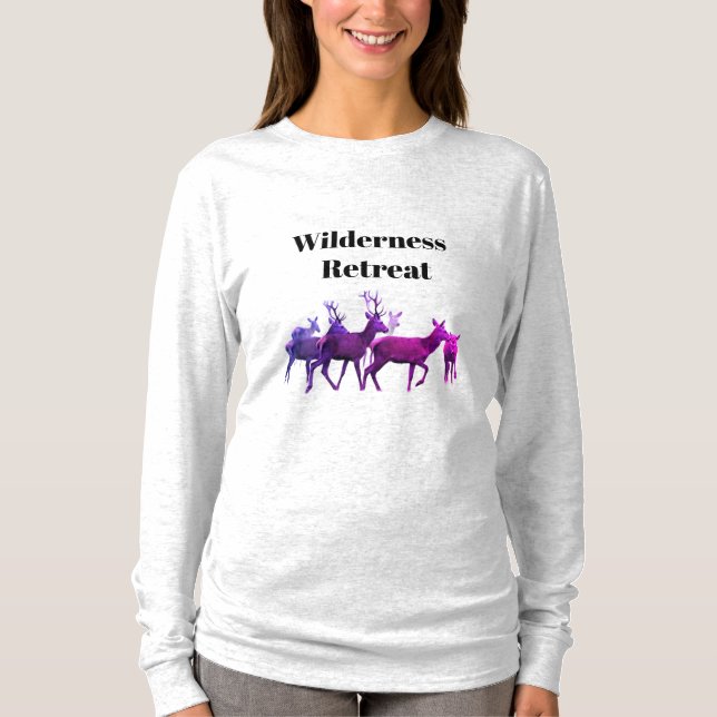 Wilderness Retreat Long Sleeves Top T Shirt (Framsida)