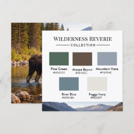 Wilderness Reverie Färgpalettkort Inbjudningar