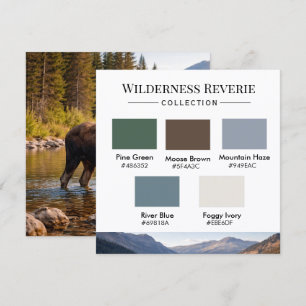 Wilderness Reverie Färgpalettkort Inbjudningar
