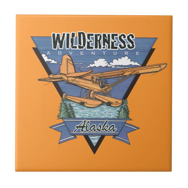 Wilderness Seaplane Äventyr Alaska Kakelplatta (Framsidan)