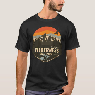 Wilderness State Park Michigan MI Retro Camping gå T Shirt
