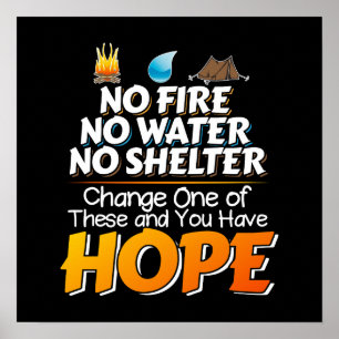 Wilderness Survival Regler - Ha alltid hopp Poster