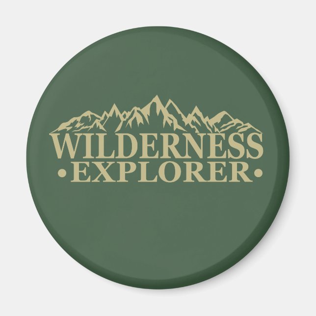 Wilderness-utforskaren utomhusvandrare hike hike magnet (Framsidan)