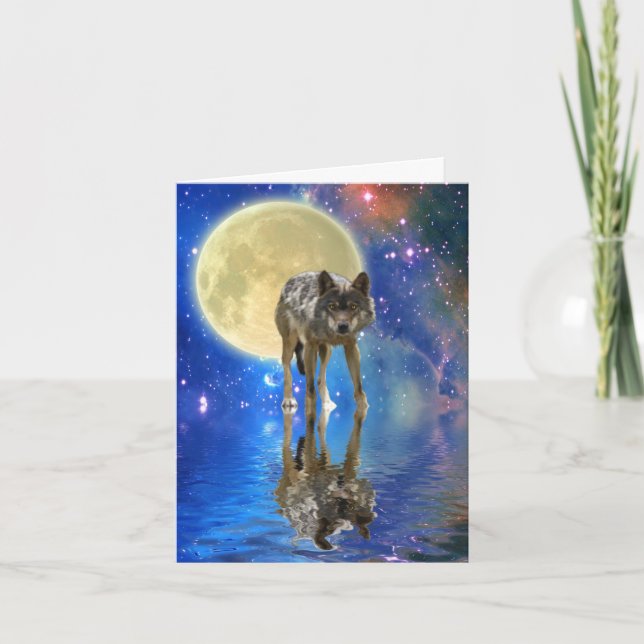 WILDERNESS VARG Dikt på ett gratulationskort Helgkort (Framsida)