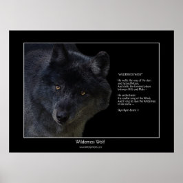 WILDERNESS VARG Wildlife Supporter Poster med dikt