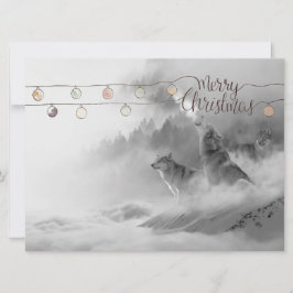 Wilderness Vargs in Snö jul Wildlife Julkort