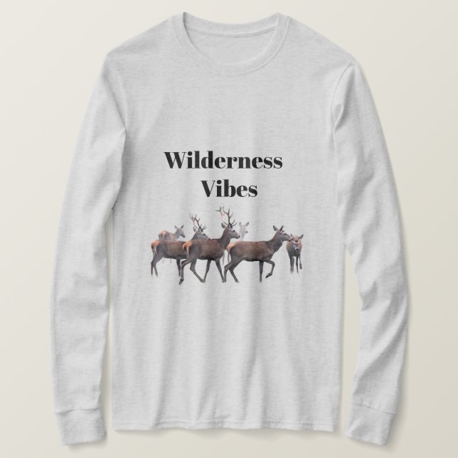 Wilderness Vibes Long Sleeves Top T Shirt (Design framsida)