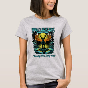 Wilderness Wanderer-Hjorten i skogen T Shirt