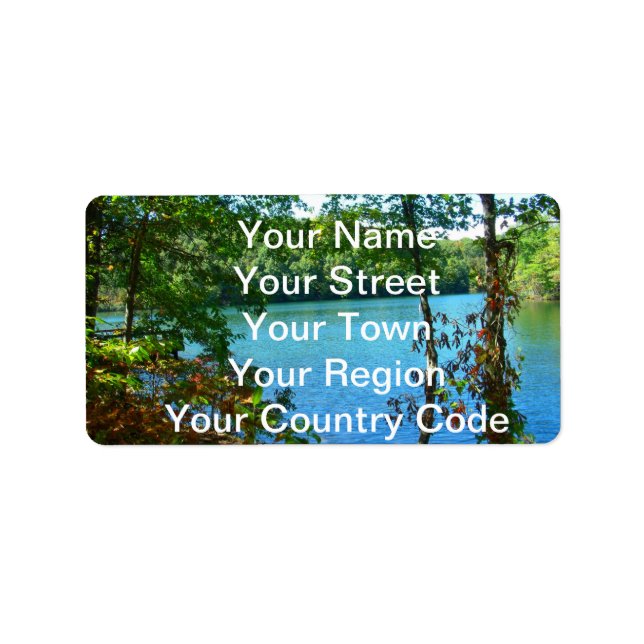 Wilderness Wooded Sjö Adressetikett (Framsidan)
