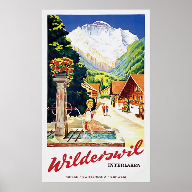 Wilderswil by, Interlaken, Schweiz Poster (Framsidan)