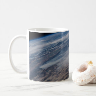 Wildfire runt Yosemite National Park. Kaffemugg