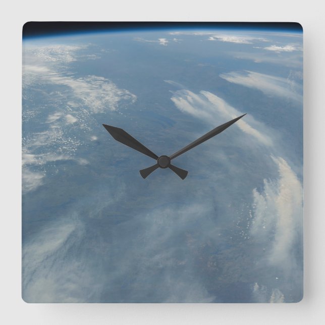 Wildfire sydost av James Bay i Quebec, Kanada Fyrkantig Klocka (Framsida)