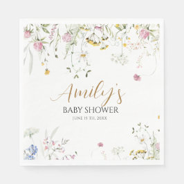 Wildfloral Girls Baby Shower Pappersservett