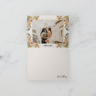 WildFlowe Garden Vintage bröllop Tack Kort