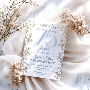 Wildflower 75-årsjubileum inbjudningar