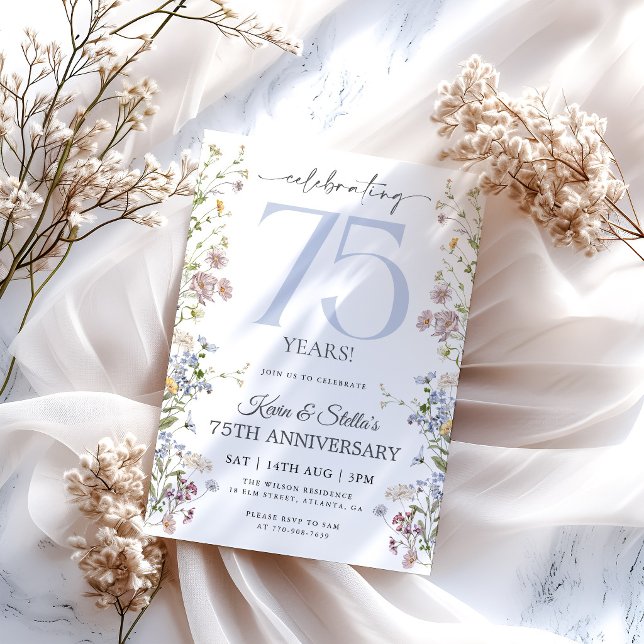 Wildflower 75-årsjubileum inbjudningar (Skapare uppladdad)